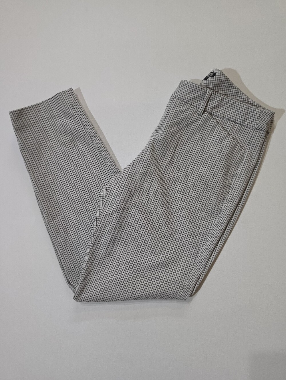 Express Editor Dress Pants Womens Size 4 Black White Gingham Check Career Wear